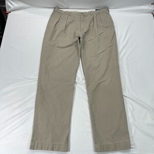 Polo Ralph Lauren Pleated Classic Fit Chino Mens‎ 36x32 Khaki Straight Leg Pants